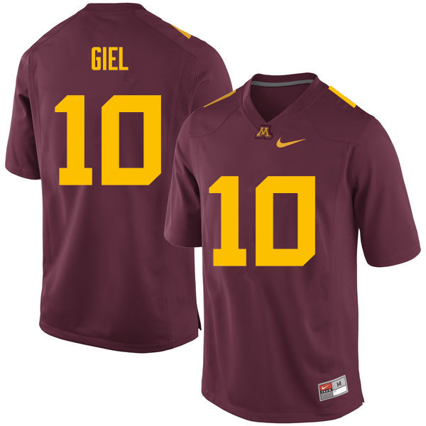 Men #10 Paul Giel Minnesota Golden Gophers College Football Jerseys Sale-Maroon - Click Image to Close